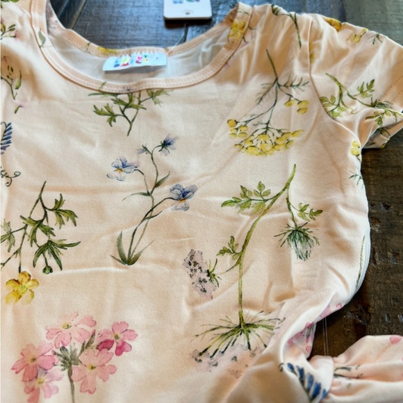 Dot Dot Smile apricot floral Cap sleeve twirl dress New - Picture 4 of 4